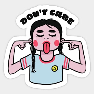 Don't Care Sticker